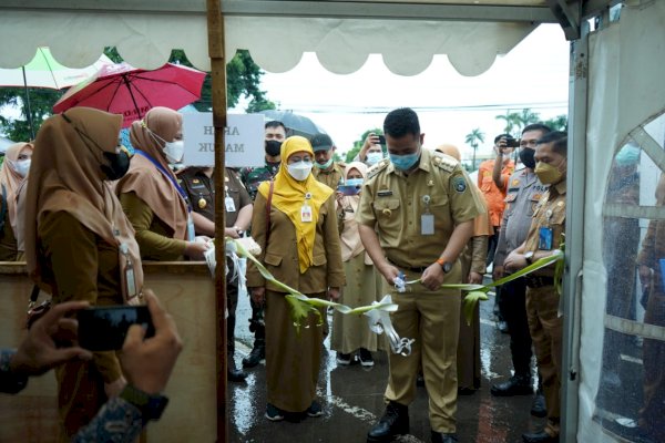 Pemkab Pangkep Buka Gerai Vaksi di Pelataran Tugu Bambu Runcing