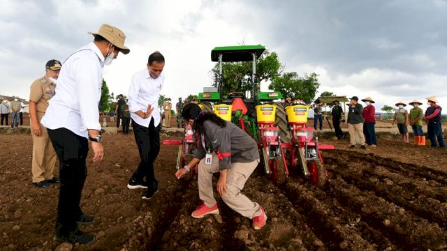 Tanam Jagung di Jenoponto, Presiden Jokowi Tegaskan Kebutuhan Nasional Bisa Dipenuhi Petani Lokal