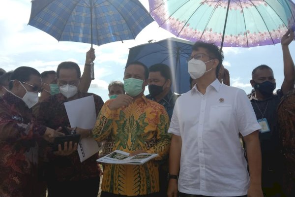 Plt Gubernur Sulsel dampingi Menkes Budi Sadikin Tinjau Lokasi Pembangunan RS Pusat Otak Nasional