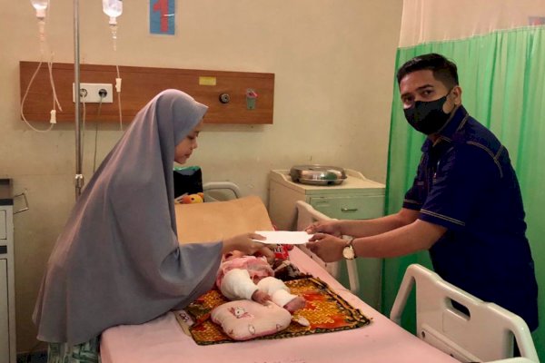 Anak Rakyat Indonesia, Yayasan Binaan Rudianto Lallo Datang Santuni Bayi Tak Punya Biaya Operasi di Makassar