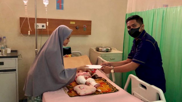 Anak Rakyat Indonesia, Yayasan Binaan Rudianto Lallo Datang Santuni Bayi Tak Punya Biaya Operasi di Makassar