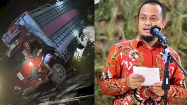 Jembatan Poringan Luwu Ambruk, Plt Gubernur Sulsel : Segera Dibangun yang Baru