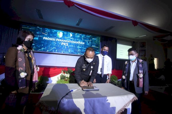 Plt Kepala Bapenda Palopo Ibnu Hasyim Resmikan Aplikasi Simpada Kolaborasi Bank Sulselbar