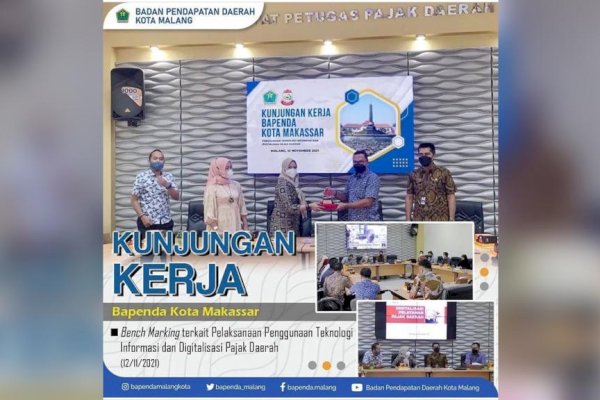 Penguatan Teknologi Informasi-Digitalisasi Pajak Daerah, Bapenda Makassar Kunker ke Malang