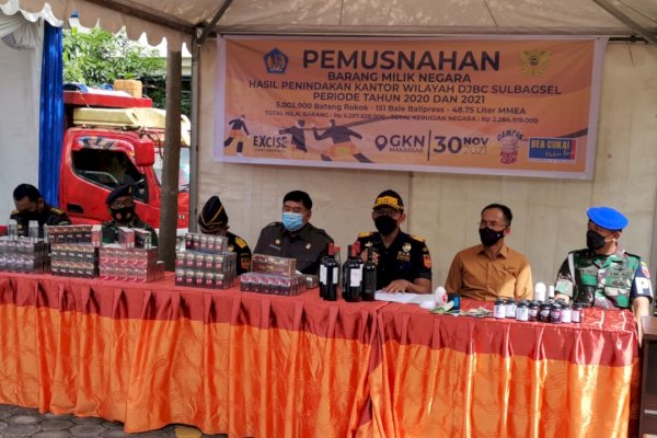 Pemprov Sulsel Apresiasi Capaian Bea Cukai Tindak Barang Ilegal
