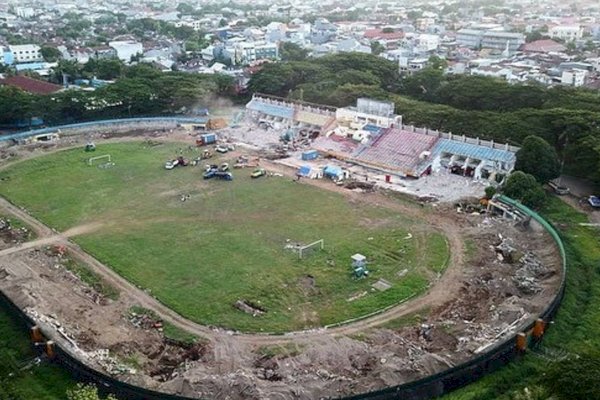 Dianggarkan Rp70 Miliar, Stadion Mattoanging Makassar Hanya Perbaiki Lapangan dengan Lintasan Atletik