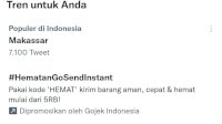 Gegara Banjir, Makassar jadi Trending Topik di Twitter