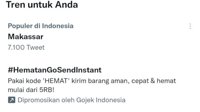 Gegara Banjir, Makassar jadi Trending Topik di Twitter