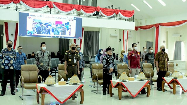 Walikota Judas Amir Didampingi Forkopimda Lingkup Kota Palopo Hadiri Puncak Anti Korupsi Sedunia