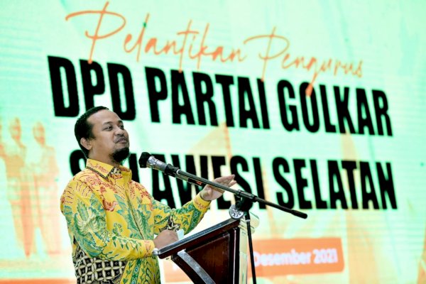 Plt Gubernur Andi Sudirman Hadiri Pelantikan Pengurus Partai Golkar Sulsel