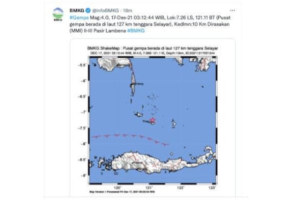 Waspada! Gempa Bumi Guncang Selayar Sulsel