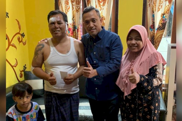 Korban Selamat Kecelakaan Maut di Balikpapan Asal Jeneponto Terharu Ditemui-Santuni Ketua NasDem Paris Yasir