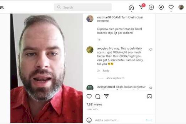 “Kotor Banget Ini Guys” Keluh Abah Omar Warga AS Soal Buruknya Hotel Karantina di Jakarta