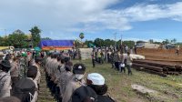 Polri-TNI Kawal Eksekusi Pengosongan Lahan Jalur Rel Kereta Api di Pangkep Sulsel
