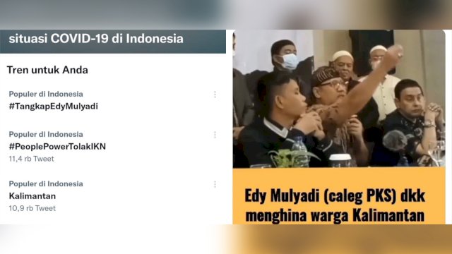 Tangkap Edy Mulyadi Trending, Sebut Kalimantan Tempat Jin Buang Anak