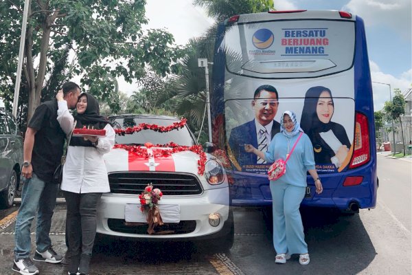 Ultah ke-35, Putri Dakka Dapat Kado Mini Cooper-Bus NasDem dari Suami