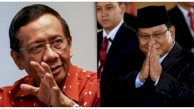 Mahfud MD-Prabowo Subianto 