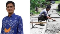 Salut! Legislator Fraksi NasDem Soppeng Sulsel Perbaiki Jalan 150 Meter Pakai Dana Pribadi