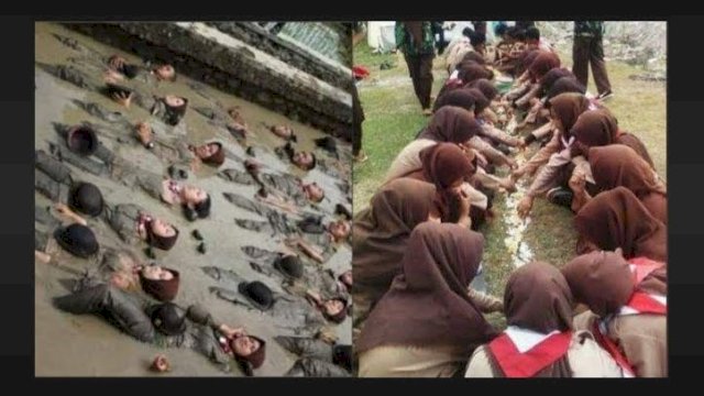 Ilustrasi perpeloncoan kegiatan Pramuka di SMAN 1 Ciamis yang bernama "Lingkaran Setan". (F-Int)