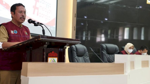 Sekda Makassar, Muh Ansar, menerima kunjungan 299 Mahasiswa KKN Gelombang ke 107.(F-Humas)