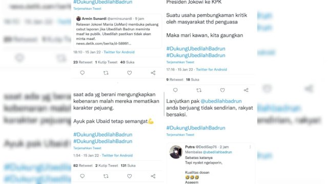 Tangkapan Layar Komentar Netizen soal dukunganya ke akademisi Ubedillah Badrun.
