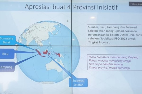 Bappenas Apresiasi Pemprov Sulsel Atas Inisiatif dalam Kelengkapan Dokumen Sistem Digital PPD