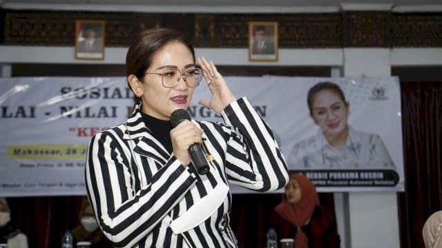 Sosialisasi Nilai Kebangasaan, Legislator Golkar Debbie Rusdin Minta Warga Maksimalkan Vaksin-Tetap Patuhi Prokes