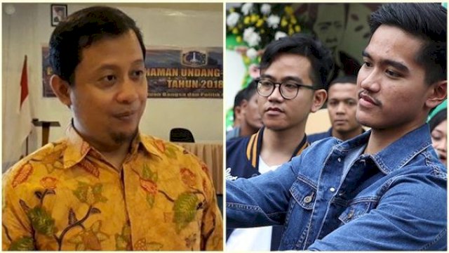 Gibran-Kaesang dan Ubedilah Badrun.(F-Int)
