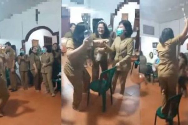 Waduh Parah, Ada PNS Wanita yang Asyik Joget Sambil Tenggak Miras