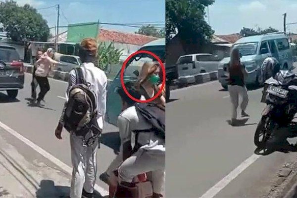 Terciduk di Jalan Raya, Suami Kepergok Selingkuh di Atas Mobil, Pelakor Lari Terbirit-birit Dikejar Istri Sah