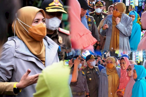 Persiapan Relokasi Pasar Lama, Wabup Maros Suhartina Bohari Kunjungi Pedagang