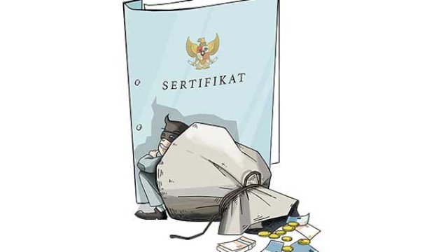 Ilustrasi Mafia Tanah. (F-INT)