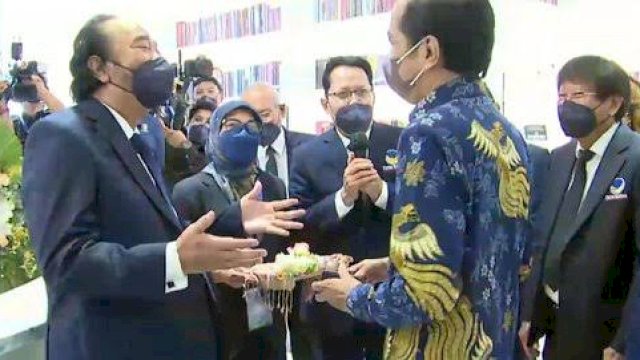 Jokowi Launching NasDem Tower, Sapa Surya Paloh Sahabat Dekat-Teman Curhat