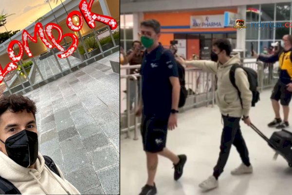 “Hallo Lombok. Hallo Indonesia,” Sapaan Pertama Marc Marquez Saat Tiba di Lombok