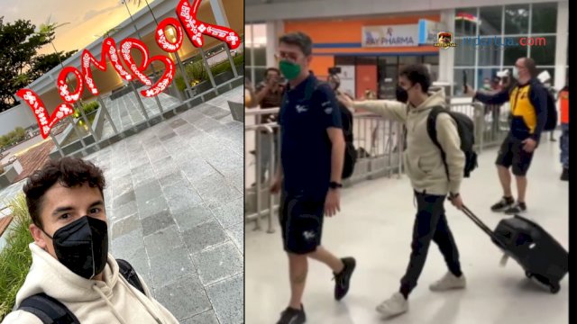 Marc Marquez Tiba di Lombok. (F-INT)