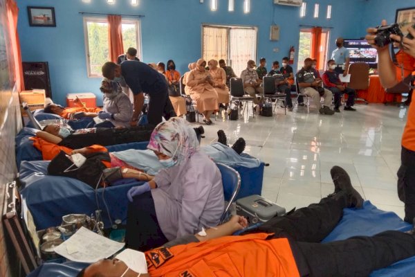 Peringatan HUT ke-50, Basarnas Sulsel Gelar Aksi Donor Darah