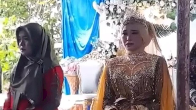 Viral Pengantin Wanita di Dompu NTB yang gelar resepsi tanpa pengantin pria.