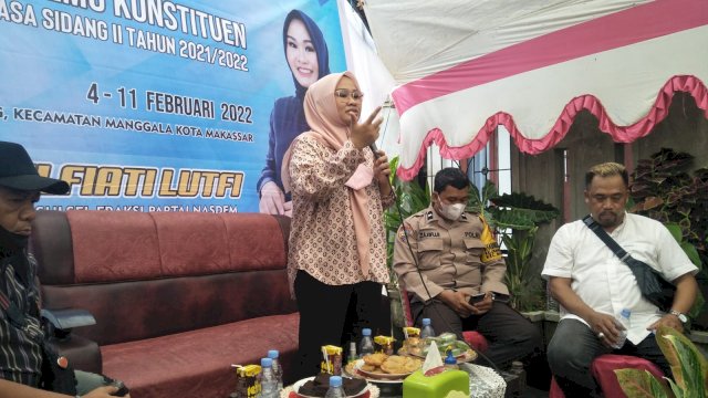 Anggota DPRD Provinsi Sulawesi Selatan, Rezky Mulfiati Lutfi melaksanakan serap aspirasi masyarakat.