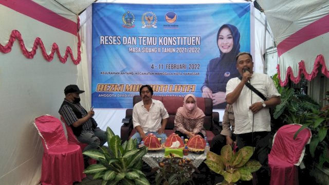 Anggota DPRD Provinsi Sulawesi Selatan, Rezki Mulfiati Lutfi menggelar reses.