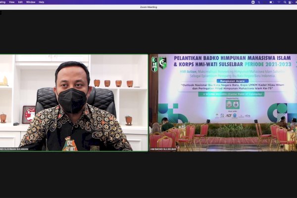 Pelantikan Badko HMI Sulselbar, Andi Sudirman Dorong Proaktif Dalam Pembangunan dan Menjaga Kearifan Lokal