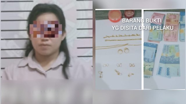 Wanita Cantik di Makassar yang Gasak Uang dan Emas Milik PNS.