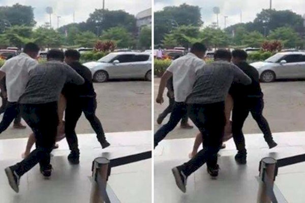 Viral Video Aksi Bar-Bar Debt Collector Seret Polisi hingga Keluar Mall