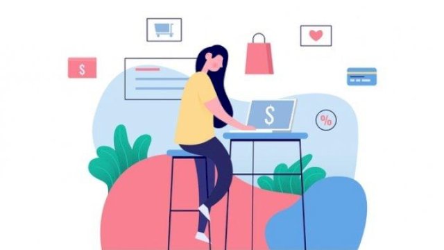 Ilustrasi Belanja Online.(F-INT)