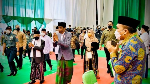 Presiden Jokowi saat menghadiri Acara NU.(F-Int)