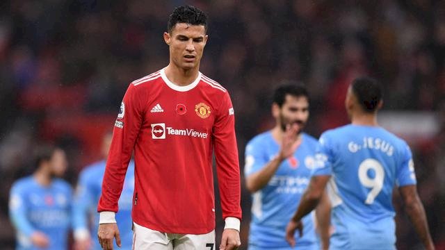 Cristiano Ronaldo dalam Derbi Manchester.(F-INT)