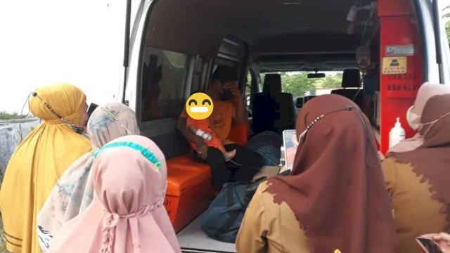 Bayi di Jeneponto yang jadi Korban pelecehan seksual, saat dibawah ke rumah sakit.(F_INT)