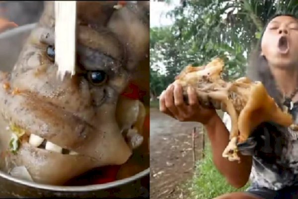 Aksi YouTuber Dede Inoen Makan ‘Raja Jin” Hebohkan Media Sosial