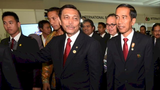 Presiden Jokowi-Luhut Binsar Pandjaitan.(F-INT)