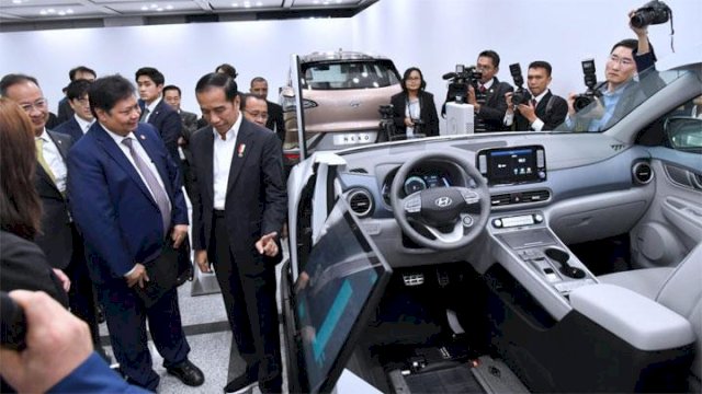 Pertama di Indonesia, Pabrik Mobil Listrik Hyundai Diresmikan Jokowi