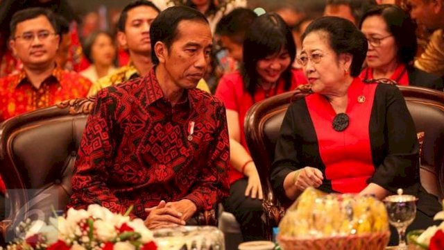 Presiden Jokowi-Megawati. (F-INT)